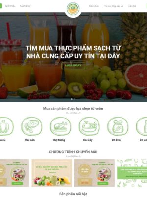 Theme wordpress nông sản 04 , thực phẩm sạch