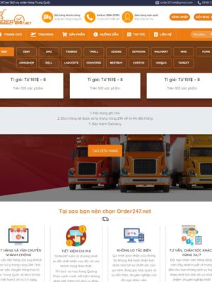 Theme wordpress dịch vụ order hàng Trung Quốc, chuyển hàng quốc tế