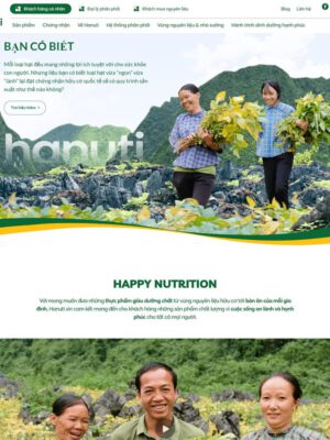 Theme wordpress nguyên liệu sạch - organic giống hanuti
