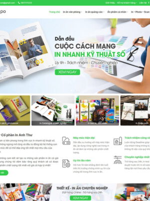 Theme wordpress dịch vụ in ấn - quảng cáo