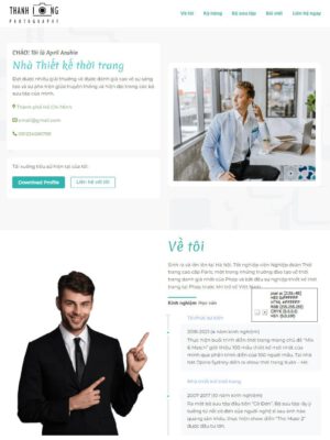 Theme wordpress giới thiệu cá nhân 03