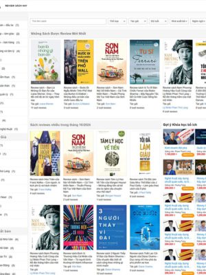 Theme wordpress review sách - chuyên Affiliate bán khóa học, google adsense