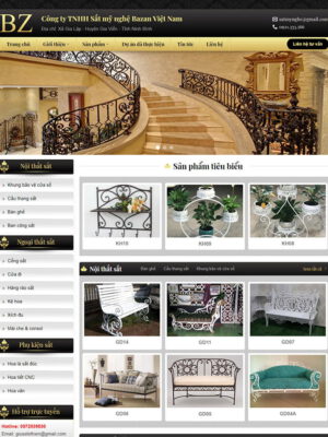 Theme wordpress dịch vụ sắt mỹ nghệ