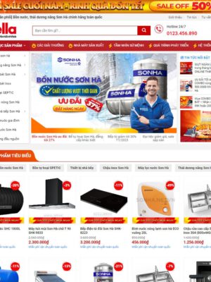 Theme wordpress bán bồn nước, bồn sơn hà