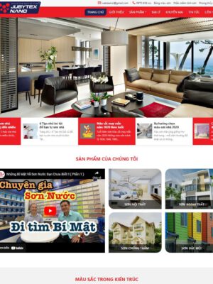 Theme wordpress bán sơn nước, sơn nhà, bột sơn