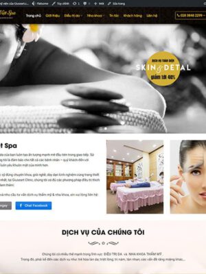 Theme wordpress trung tâm Spa