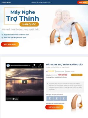 Theme WordPress landing page máy nghe trợ thính