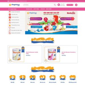 Theme wordpress bán sữa, tã, đồ em bé