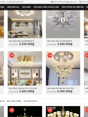Mẫu theme wordpress bán đèn trang trí đẹp mắt