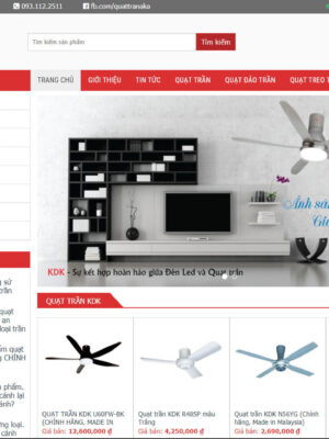 Mẫu theme wordpress bán quạt trần đẹp