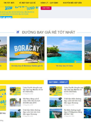 theme wordpress bán vé máy bay