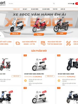 Theme wordpress bán xe điện đẹp