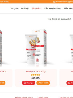 theme wordpress thực phẩm chức năng đẹp