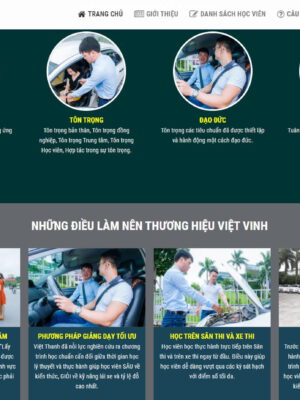 Mẫu theme wordpress trung tâm lái xe đẹp