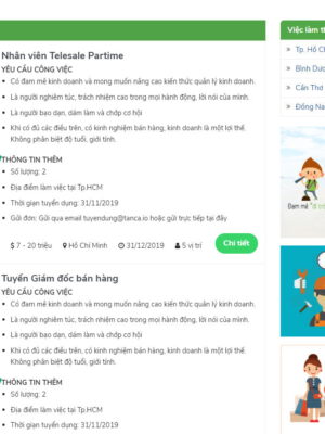 Mẫu theme wordpress tuyển dụng đẹp