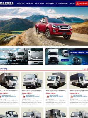 Theme wordpress bán ô tô Isuzu