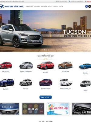 Theme wordpress đại lý xe Hyundai