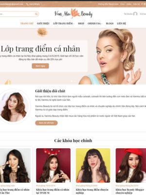 Theme wordpress dạy trang điểm
