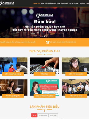 theme wordpress dịch vụ thu âm