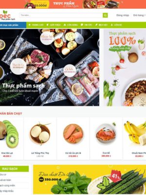 Theme wordpress Shop thực phẩm tươi