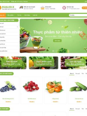 Theme wordpress flatsome thực phẩm sạch