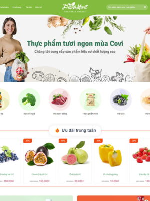 Theme wordpress thực phẩm sạch 01