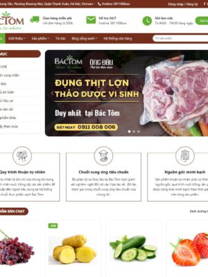 Theme wordpress bán rau củ quả, thực phẩm sạch 06