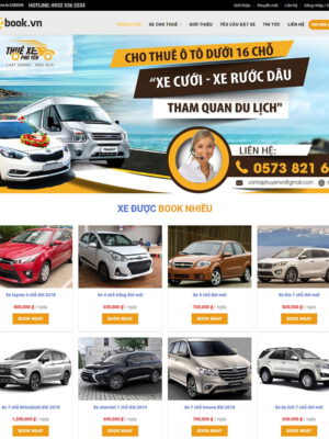 Theme wordpress thuê xe