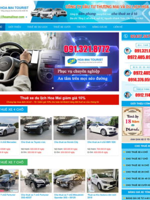 Theme wordpress dịch vụ thuê xe 02