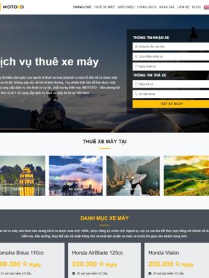 Theme wordpress cho thuê xe máy