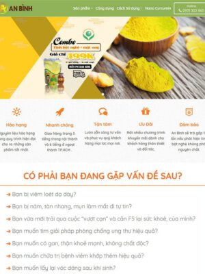 theme wordpress tinh bột nghệ