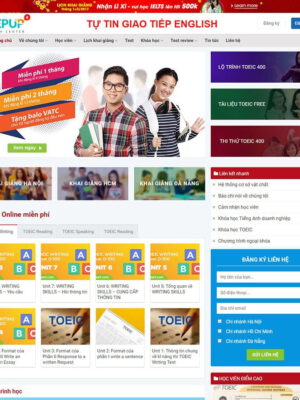 theme wordpress trung tâm anh văn