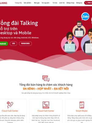 Theme wordpress dịch vụ tổng đài talking