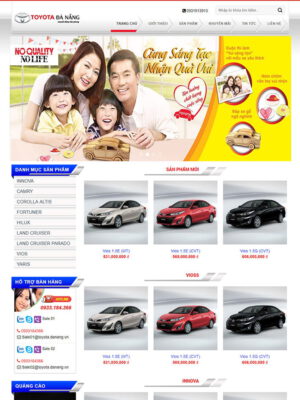theme wordpress bán xe toyota