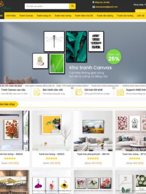 Theme wordpress bán tranh treo tường, tranh động lực