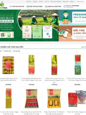 Theme wordpress bán trà xanh 03