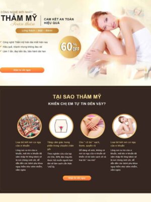 Theme WordPress Landing page triệt lông thẩm mỹ viện