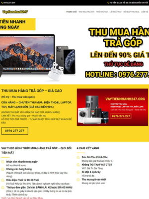 Theme wordpress flatsome dịch vụ cho vay