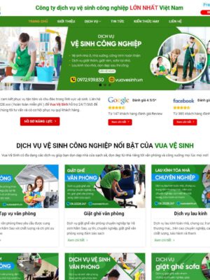 Theme wordpress dịch vụ vệ sinh công nghiệp 01