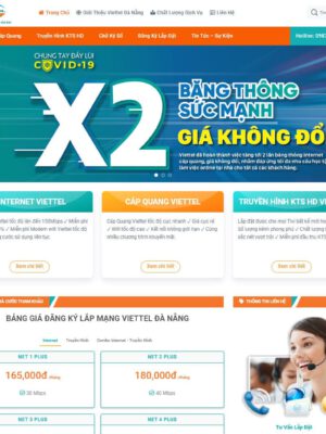 Theme wordpress bán gói cước Viettel, viễn thông