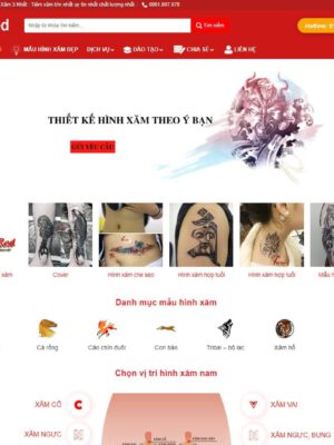 Theme wordpress dịch vụ xăm hình