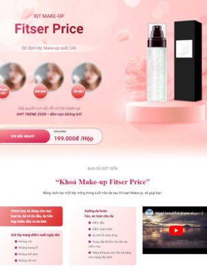 Theme wordpress landing page xịt makup