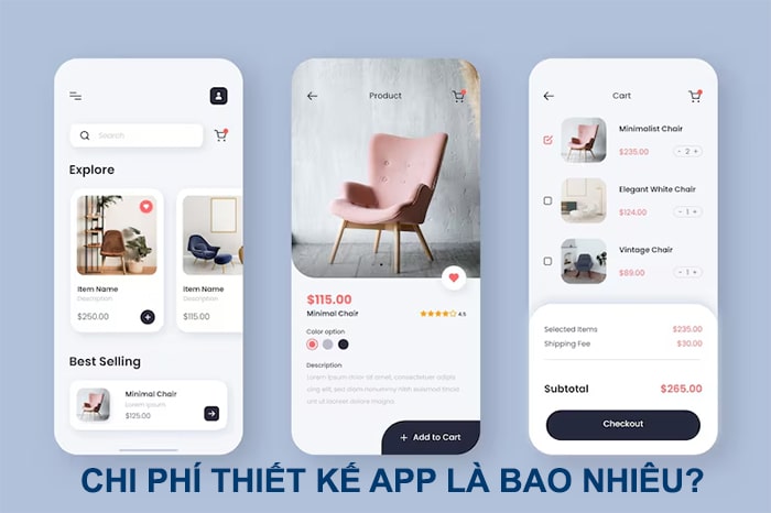 chi phí thiết kế app là bao nhiêu
