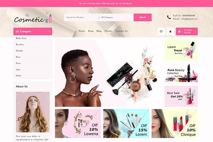 thiết kế website mỹ phẩm 2