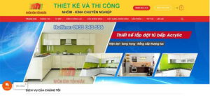 thiết kế website nhôm kính