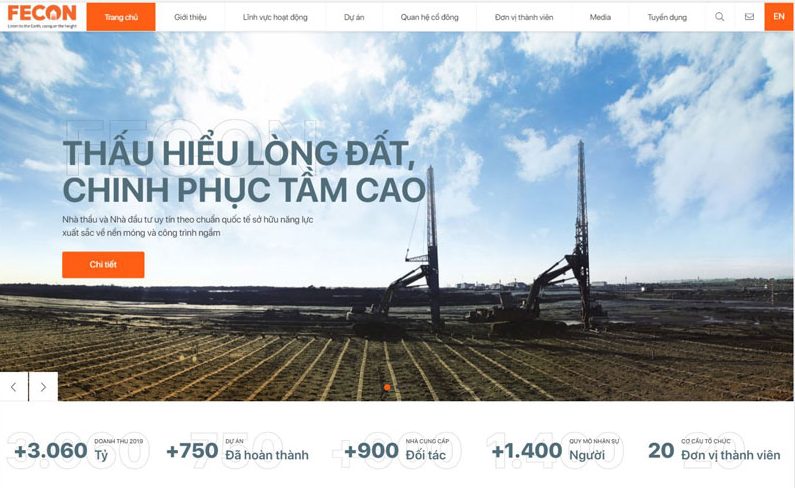 Thiết kế website xây dựng tiêu chuẩn mới