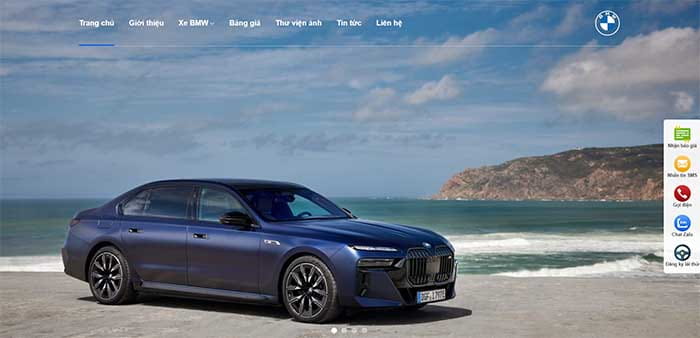 thiết kế website ô tô